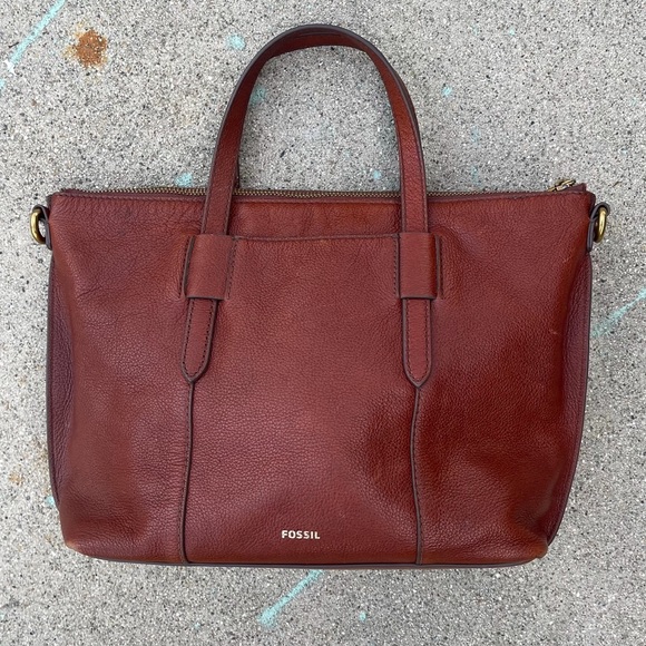 Fossil Skylar Leather Satchel - Brown preloved women’s handbag - Picture 6 of 6